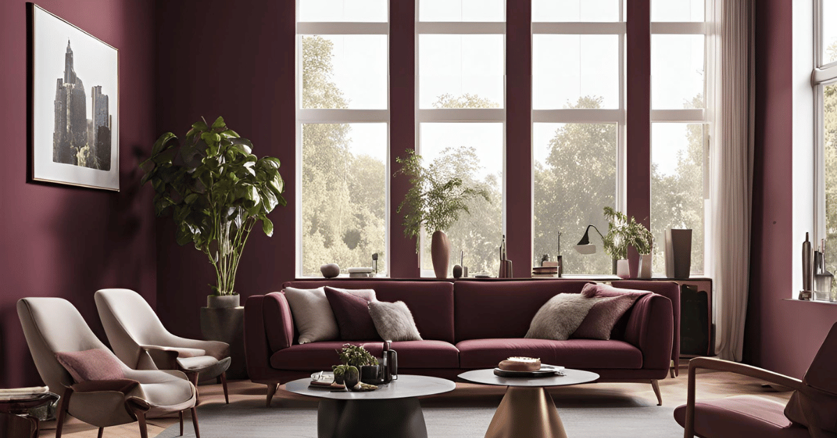 5 Elegant Wine Colour Wall Ideas and Combinations for Home